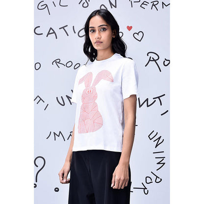 Genes Lecoanet Hemant Scribble Text T-Shirt -White