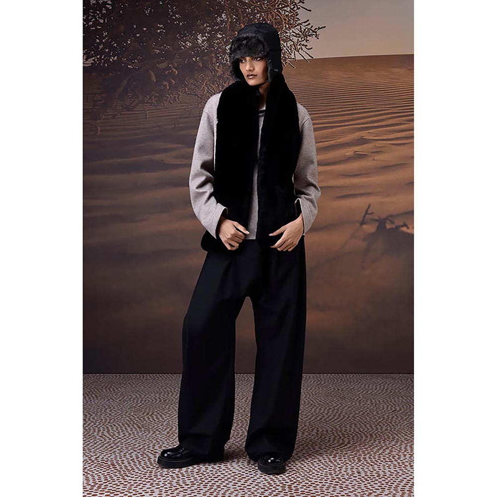 Genes Lecoanet Hemant Warm Beige Half-Zip Hoodie With Genes Logo Back