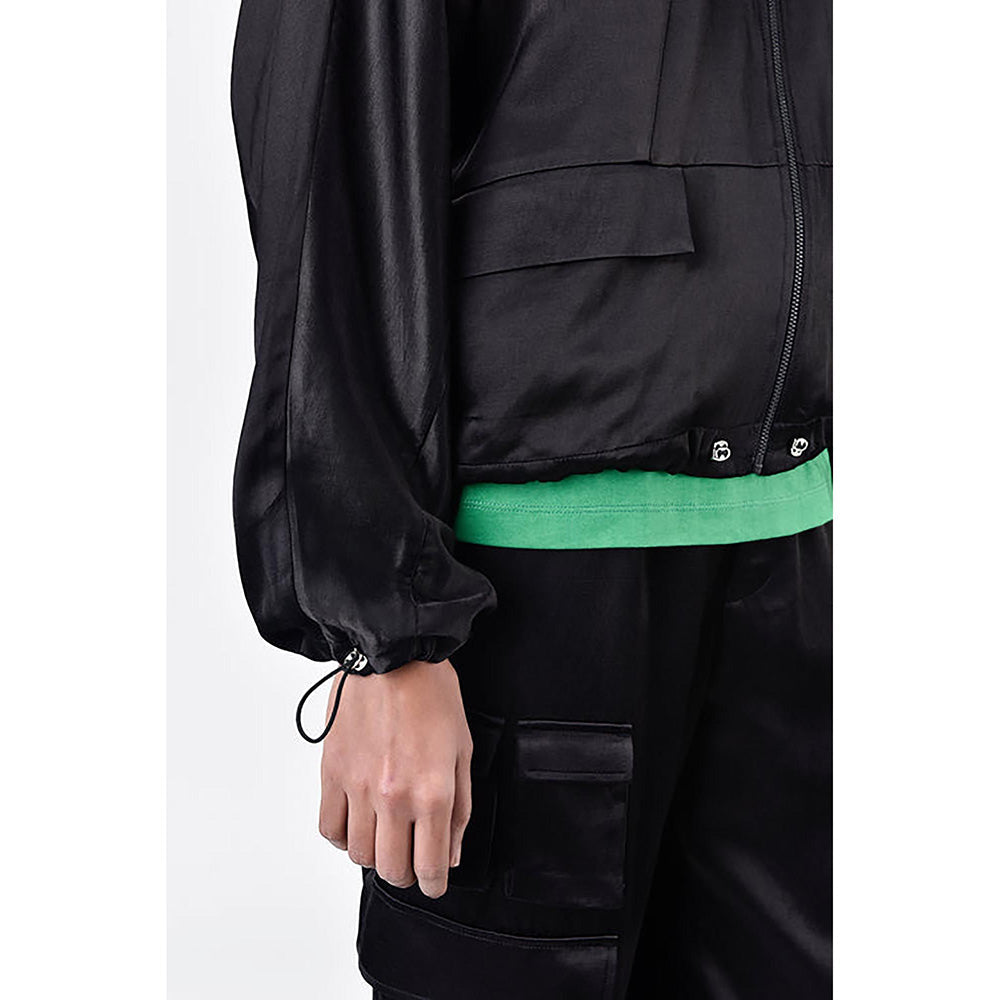 Genes Lecoanet Hemant Easy Fit Black Hoodie With Adjustable Waist And Flap Pocket