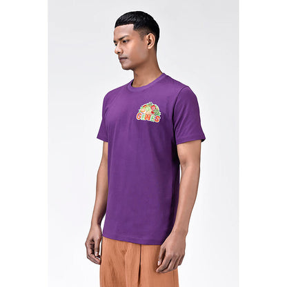 Genes Lecoanet Hemant Regular Fit Men's T-Shirt With Genes Fruit Basket Embroidery