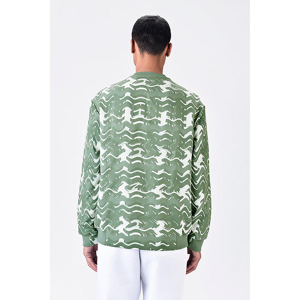 Genes Lecoanet Hemant Banana Crepe Sweatshirt With Solar Flare Print
