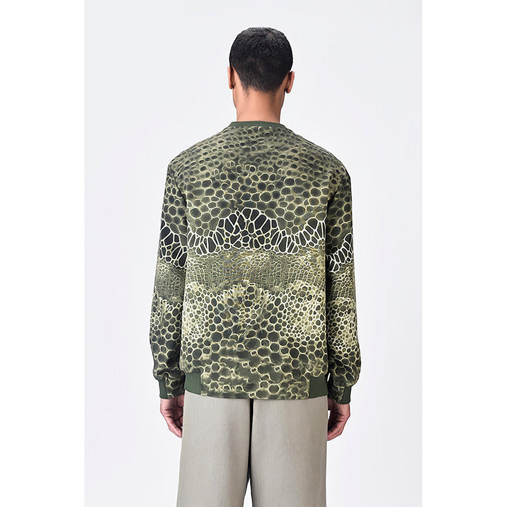 Genes Lecoanet Hemant Banana Crepe Sweatshirt With Microcell Print