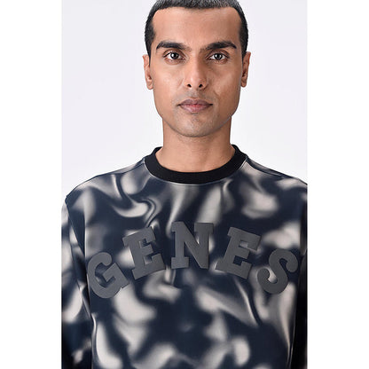 Genes Lecoanet Hemant Easy Fit Sweatshirt With Genes Text And Aurora Print