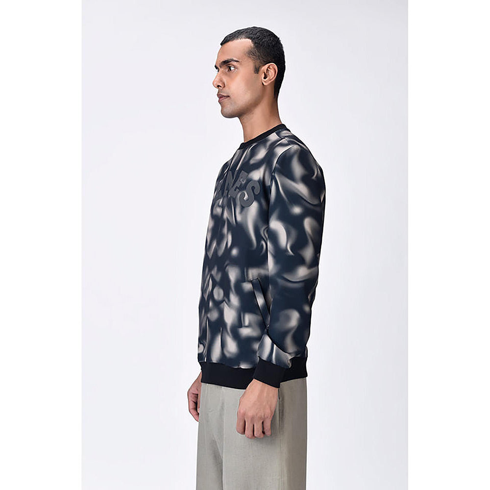 Genes Lecoanet Hemant Easy Fit Sweatshirt With Genes Text And Aurora Print