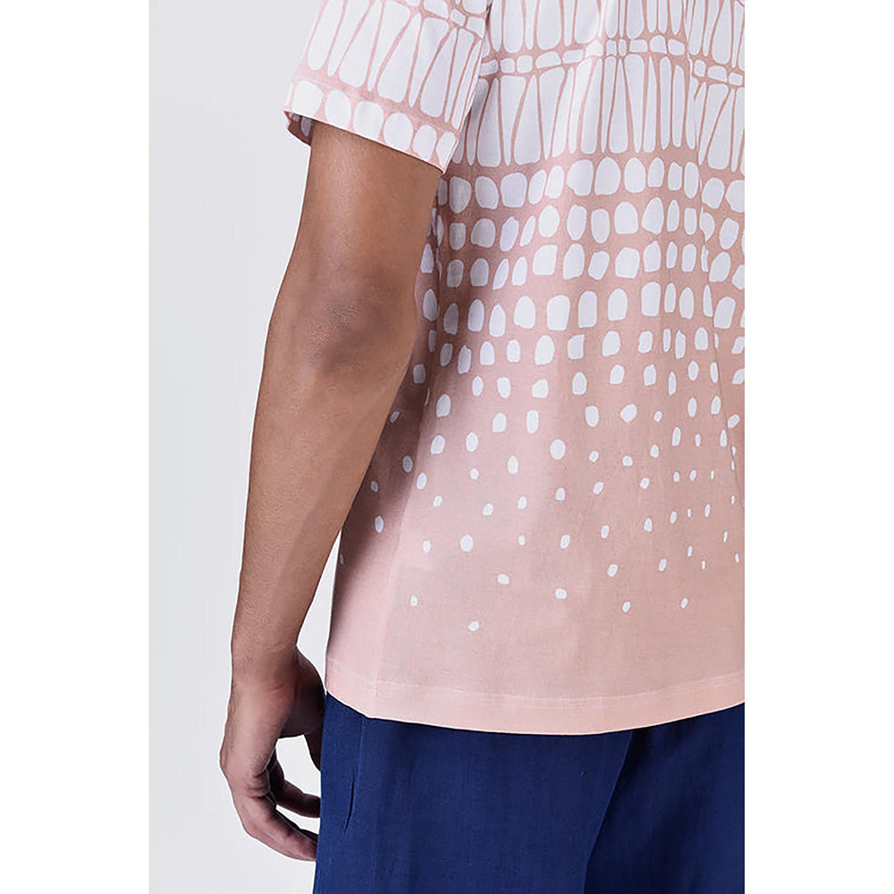 Genes Lecoanet Hemant Regular Fit Crew Neck T-Shirt With Cell Degrade Print