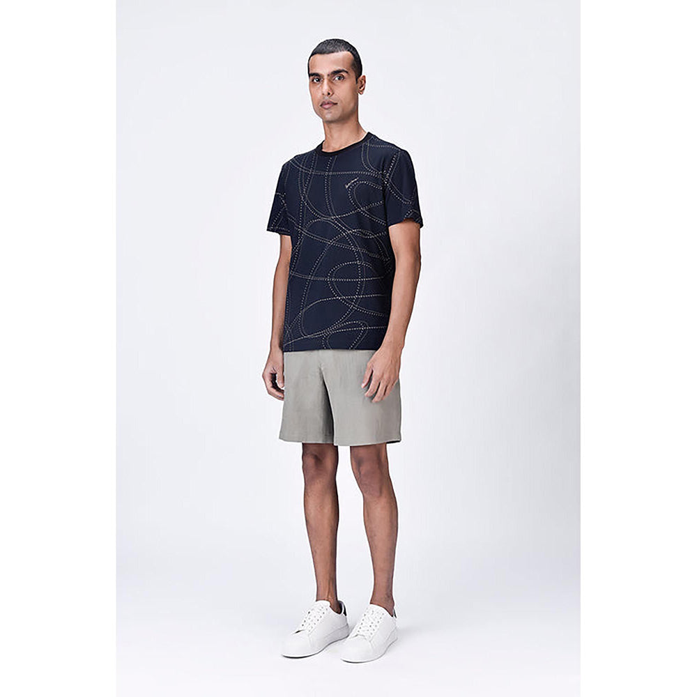 Genes Lecoanet Hemant Crew Neck T-Shirt With Dotted Aurora Print