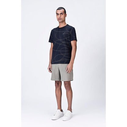 Genes Lecoanet Hemant Crew Neck T-Shirt With Dotted Aurora Print