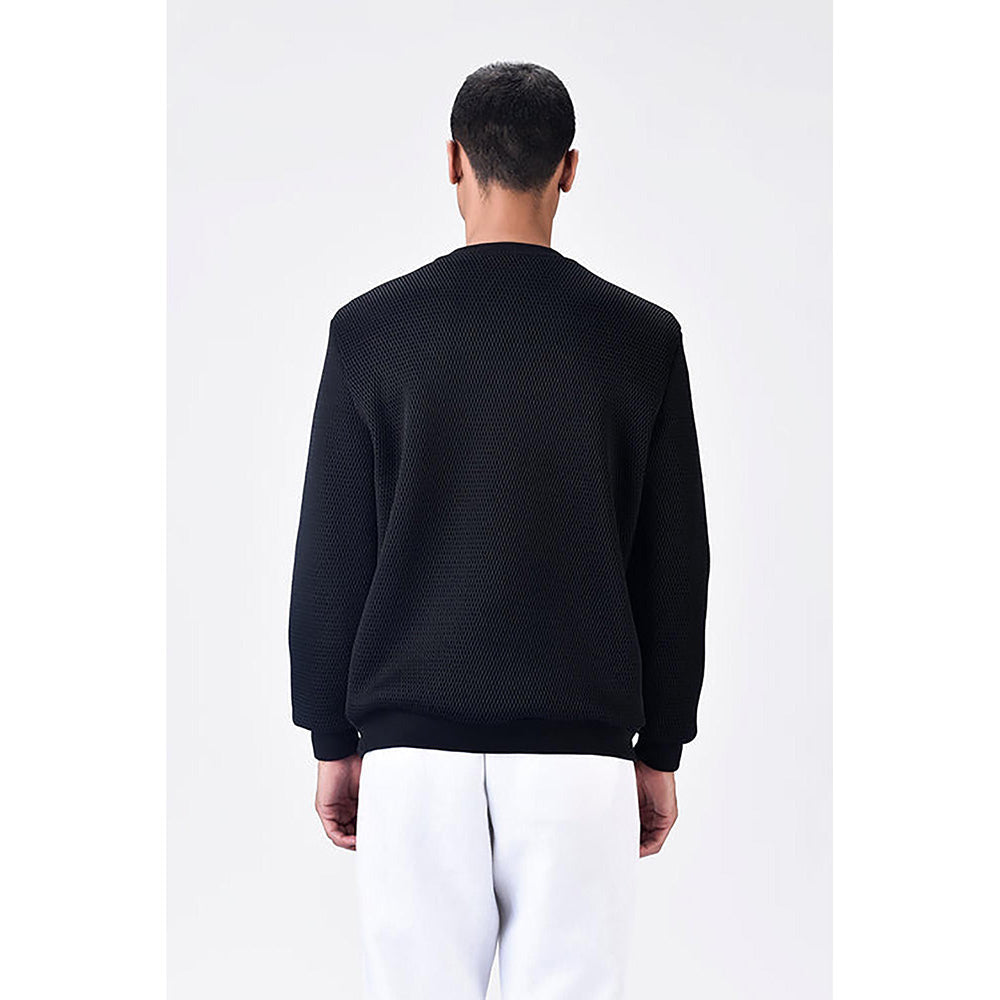 Genes Lecoanet Hemant Black Poly Mesh Sweatshirt