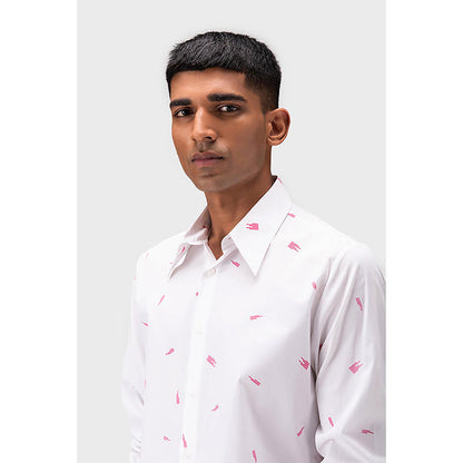 Genes Lecointe Hemant Genes Monogrammed Men Shirt