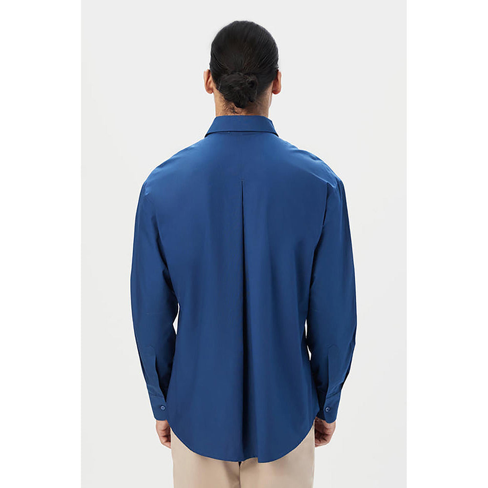 Genes Lecointe Hemant Relaxed Fit Button-Up Shirt with Drop Shoulder