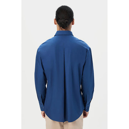 Genes Lecointe Hemant Relaxed Fit Button-Up Shirt with Drop Shoulder
