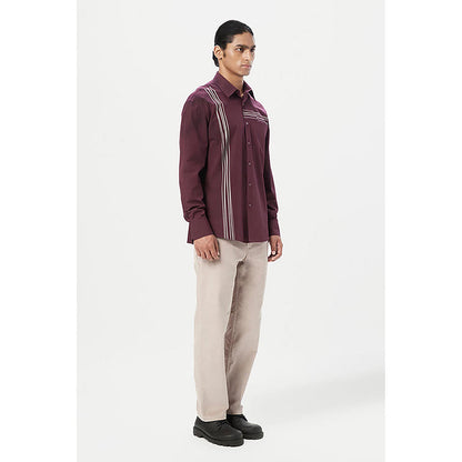 Genes Lecointe Hemant Relaxed Fit Button-Up Shirt with Drop Shoulder