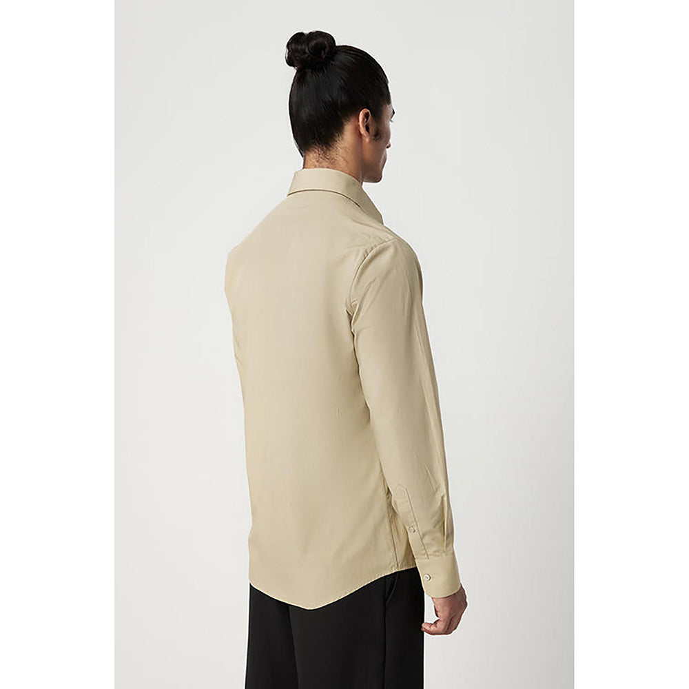 Genes Lecointe Hemant Regular Fit Button Up Shirt with Artistic Stamp Print