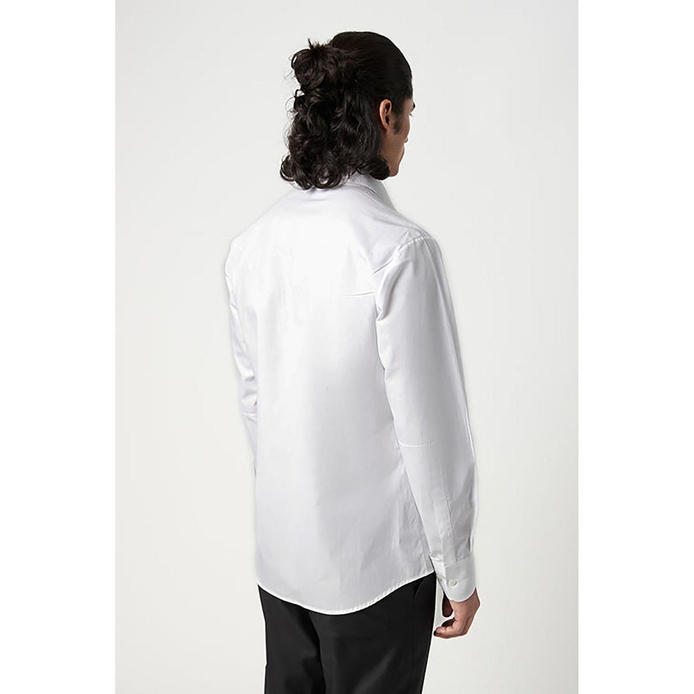 Genes Lecointe Hemant Regular Fit Button-Up Shirt with Floral Thread Embroidery