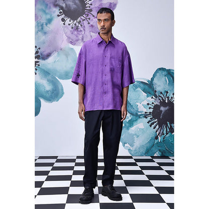 Genes Lecointe Hemant Lavender Graffiti Oversized Shirt