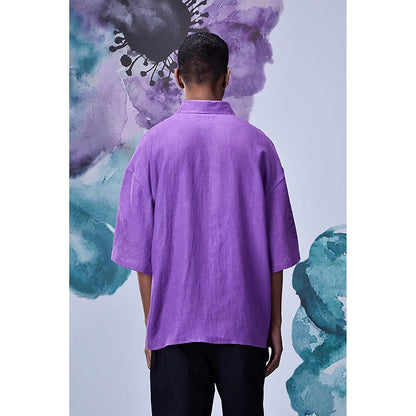 Genes Lecointe Hemant Lavender Graffiti Oversized Shirt