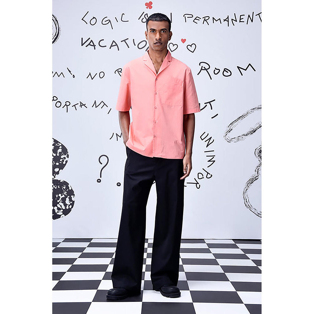 Genes Lecointe Hemant Overlapping Pocket Relax Fit Cuban Shirt