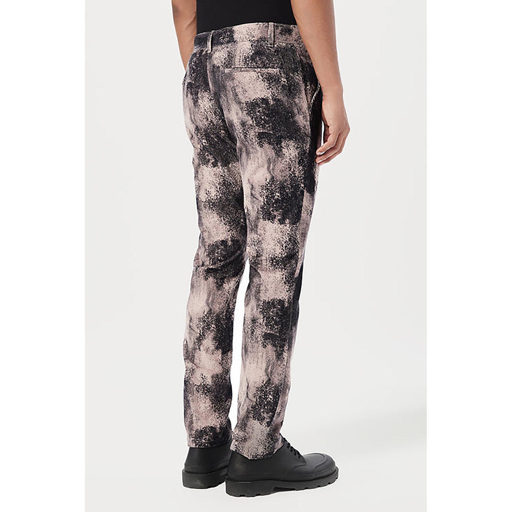 Genes Lecointe Hemant Slim Fit Trousers With Textured Print Throughout
