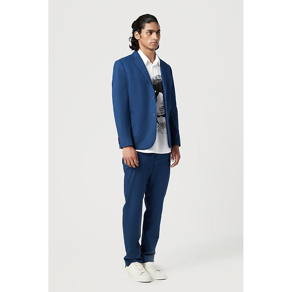 Genes Lecointe Hemant Slim Fit Trousers With Back Bone Pocket