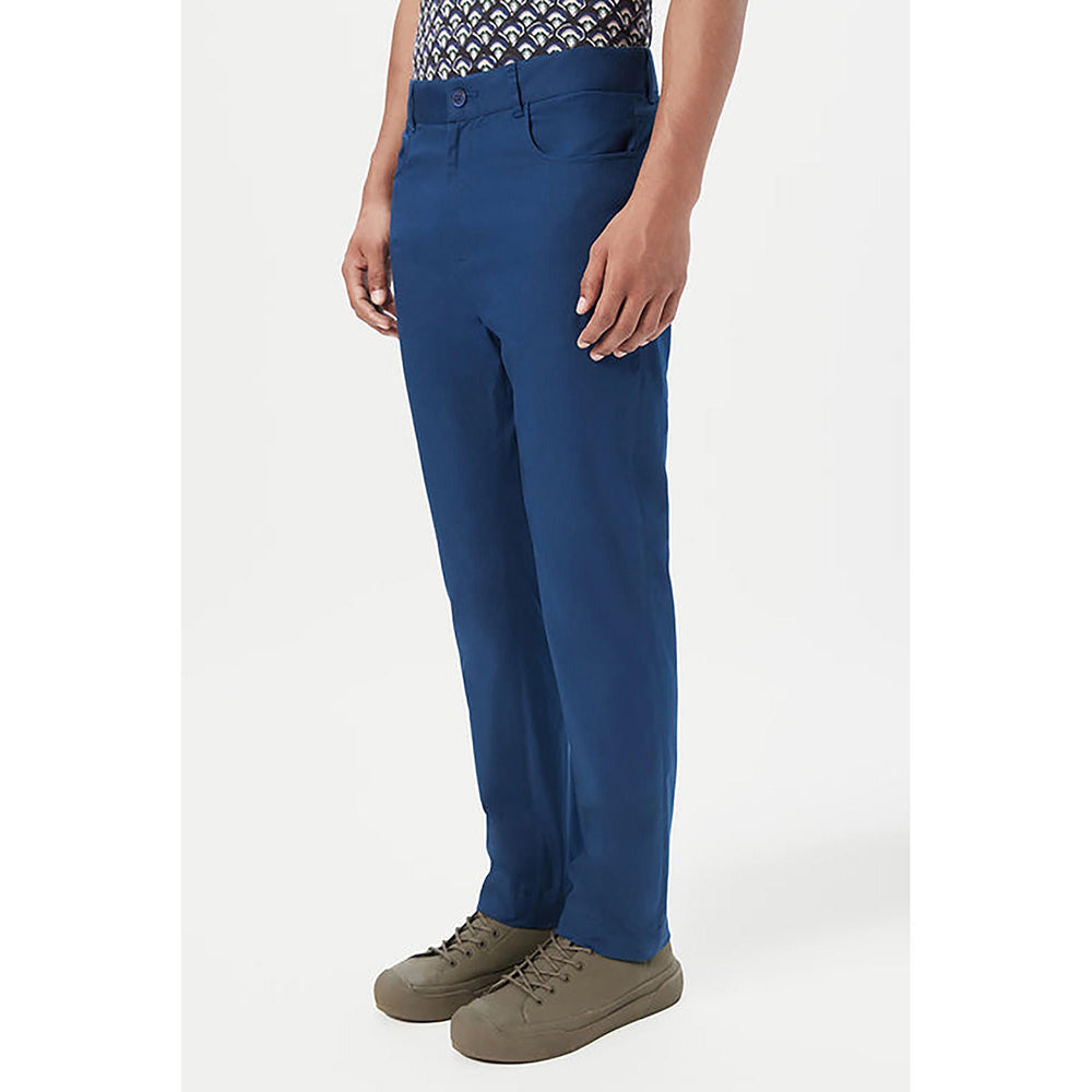 Genes Lecointe Hemant Slim Fit Trousers With Back Bone Pocket