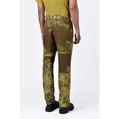 Genes Lecointe Hemant Regular Fit Trouser With Landscape Print