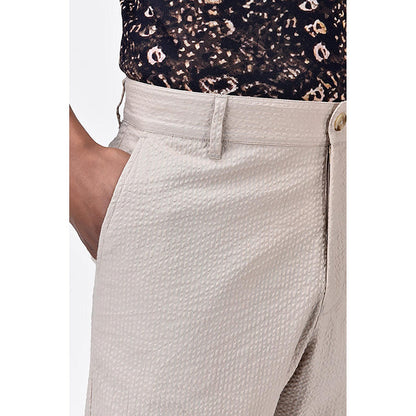 Genes Lecointe Hemant Seersucker Regular Fit Men's Trousers