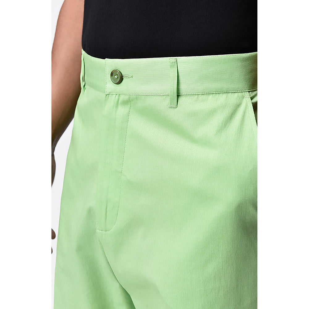 Genes Lecointe Hemant Men's Regular Fit Corduroy Trousers Mint Green