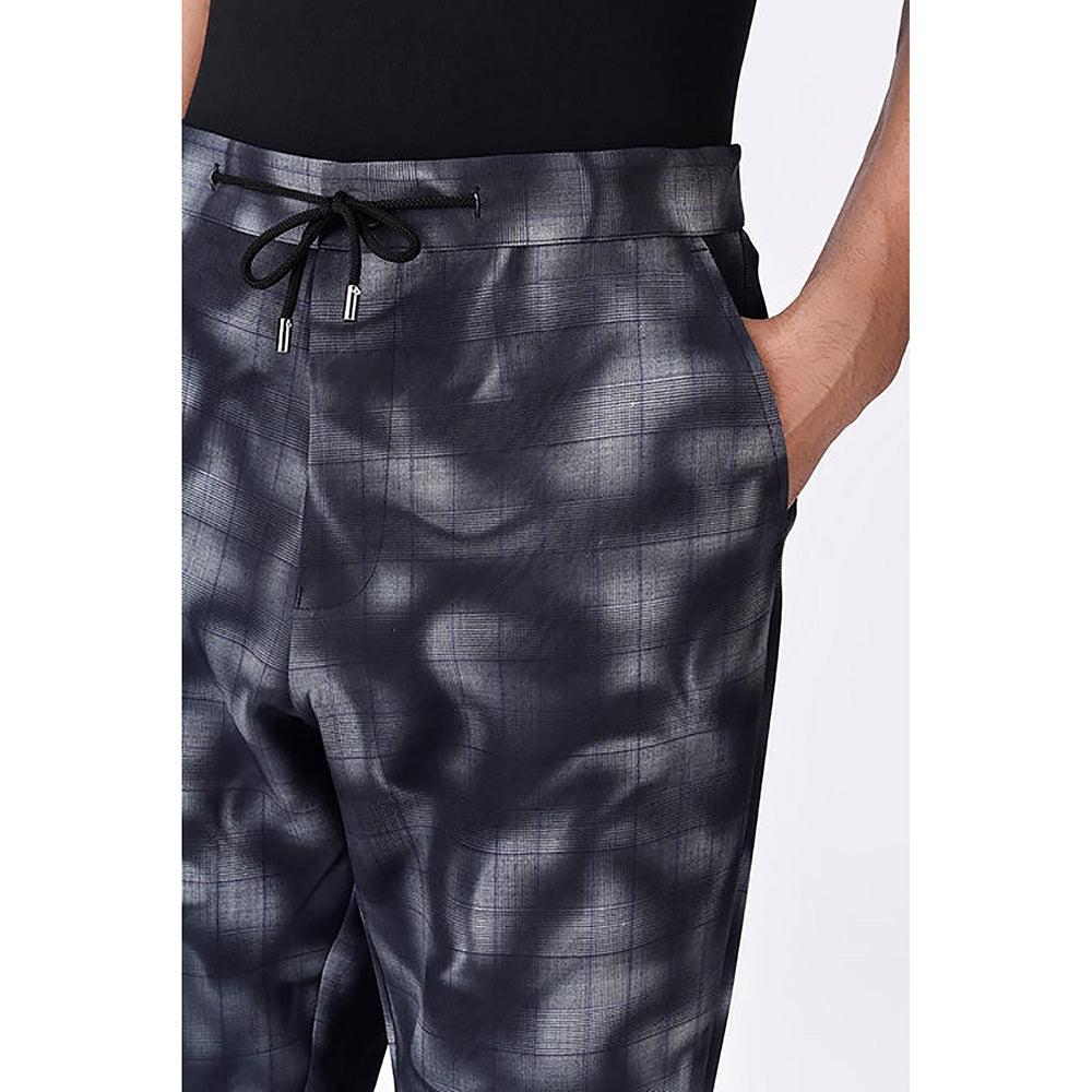 Genes Lecointe Hemant Regular Fit Banana Crepe Trousers With Adjustable Waist