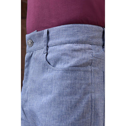 Genes Lecointe Hemant Structured Grey Straight-Leg Trouser