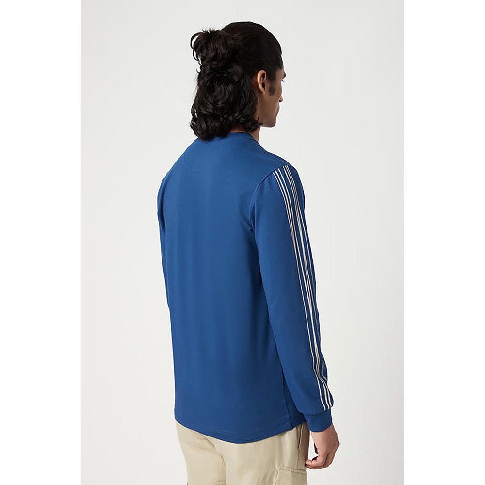 Genes Lecointe Hemant Classic Fit Full Sleeve T-Shirt With Line Print Placement