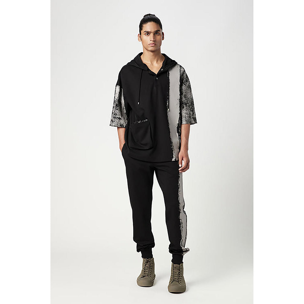 Genes Lecointe Hemant Easy Fit Hoodie T-Shirt With 3D Double Pocket Detail