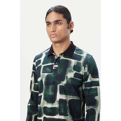 Genes Lecointe Hemant Full Sleeve Regular Fit Polo T-Shirt With Zipper Front Opening