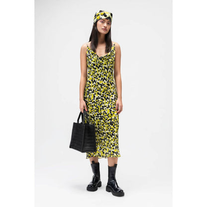 Genes Lecoanet Hemant Floral Collage Satin Slip Dress