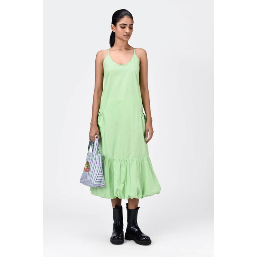 Genes Lecoanet Hemant Slim Fit Dress With Strap Back-Mint Green