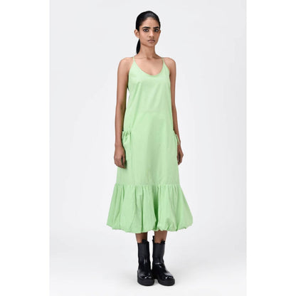 Genes Lecoanet Hemant Slim Fit Dress With Strap Back-Mint Green