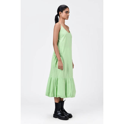 Genes Lecoanet Hemant Slim Fit Dress With Strap Back-Mint Green