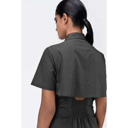 Genes Lecoanet Hemant Semi-Fit Shirt Dress With Back Cutout - Black