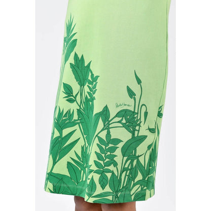 Genes Lecoanet Hemant Tropical Print Polo Dress With Contrast Tipping-Mint Green