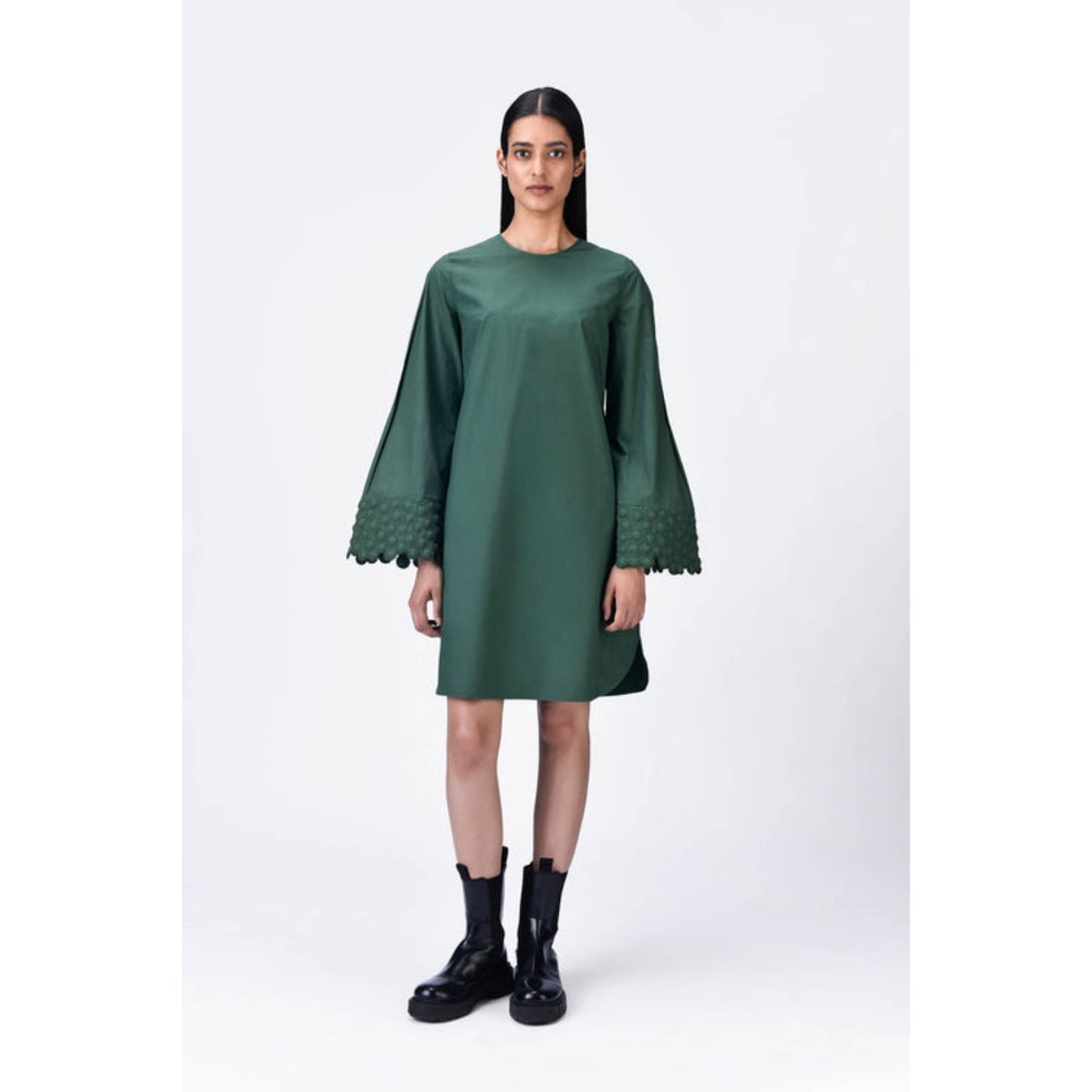 Genes Lecoanet Hemant A-Line Dress With Box Pleats And Heritage Ravioli Embroidery
