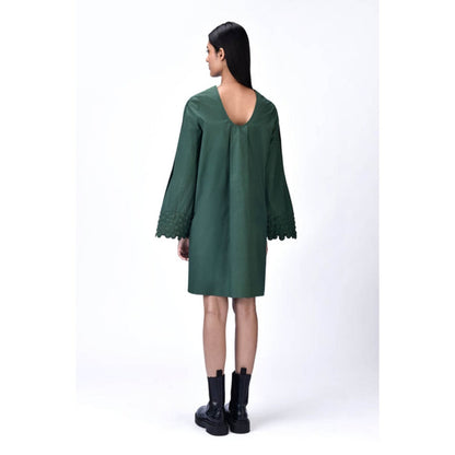 Genes Lecoanet Hemant A-Line Dress With Box Pleats And Heritage Ravioli Embroidery