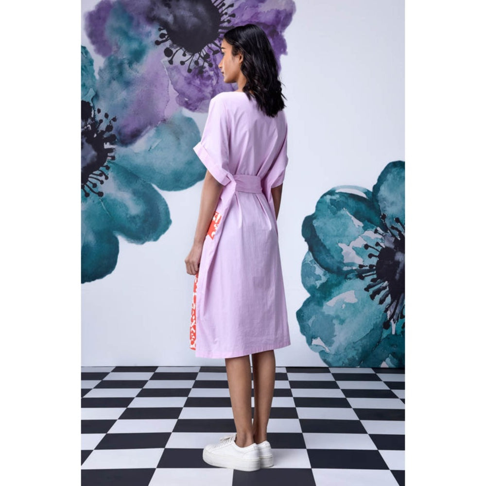 Genes Lecoanet Hemant Rabbit Texture Relax Fit Dress- Smoothie Pink