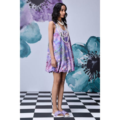 Genes Lecoanet Hemant French Lavender Loose Fit Balloon Dress
