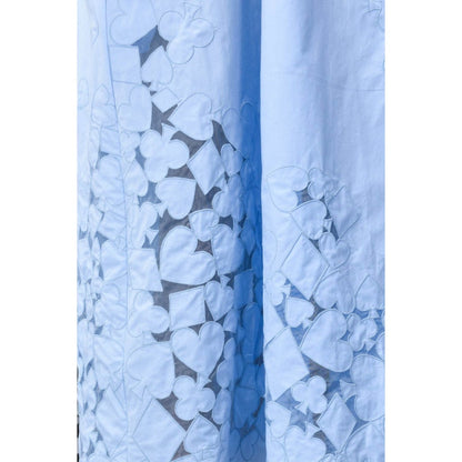 Genes Lecoanet Hemant Playing Card Maxi A-Line Dress- Light Blue