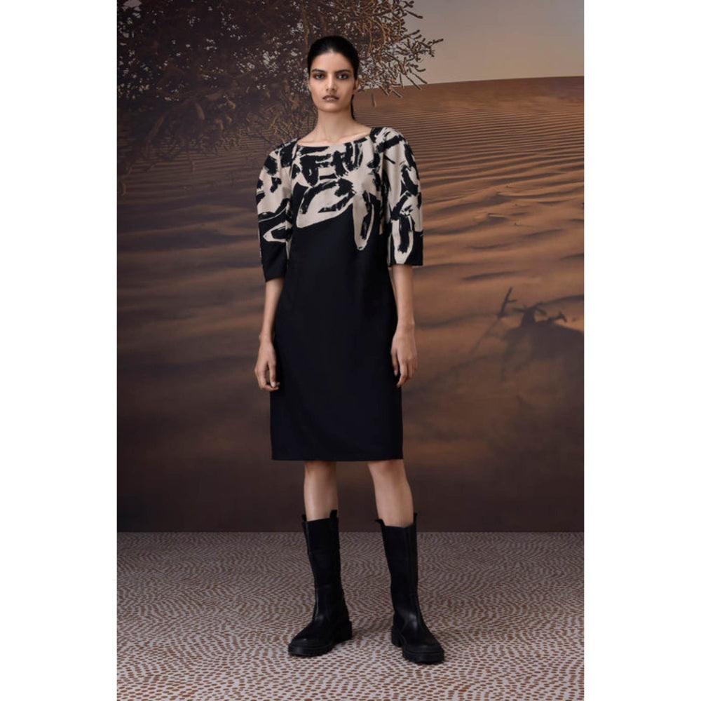 Genes Lecoanet Hemant Monochrome Brushstroke Dress