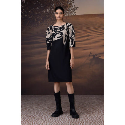 Genes Lecoanet Hemant Monochrome Brushstroke Dress