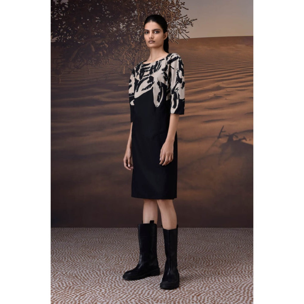 Genes Lecoanet Hemant Monochrome Brushstroke Dress