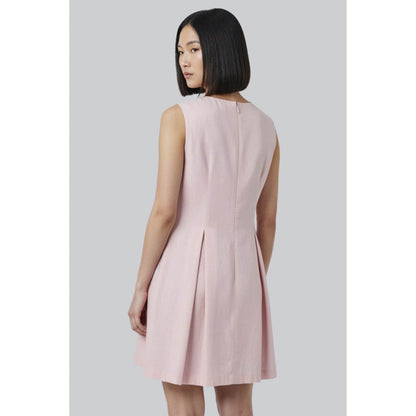 Genes Lecoanet Hemant Rose Pink Embellished A-Line Dress