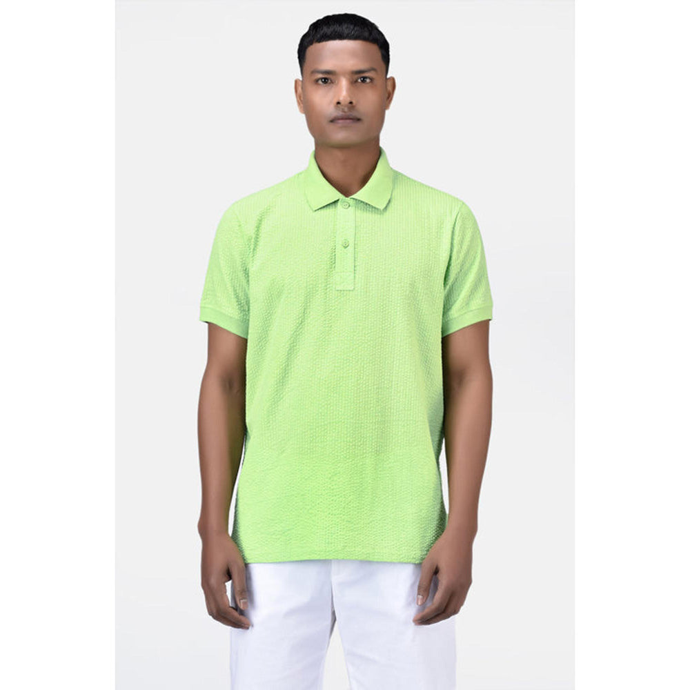 Genes Lecoanet Hemant Regular Fit Polo T-Shirt With Dtm Collar Mint Green