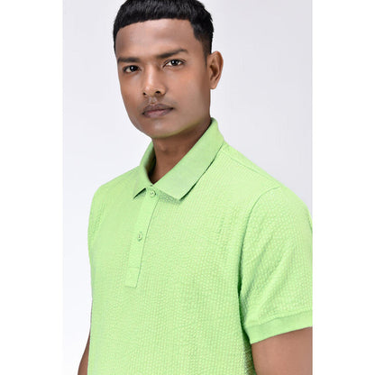 Genes Lecoanet Hemant Regular Fit Polo T-Shirt With Dtm Collar Mint Green