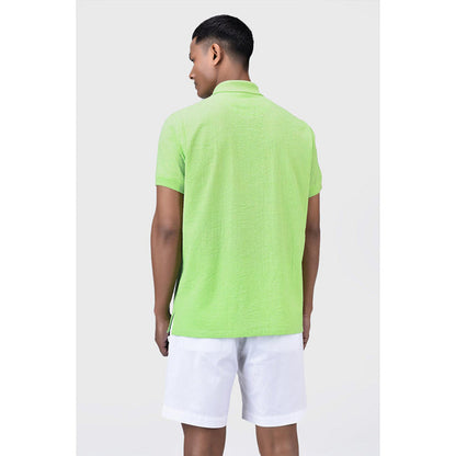 Genes Lecoanet Hemant Regular Fit Polo T-Shirt With Dtm Collar Mint Green